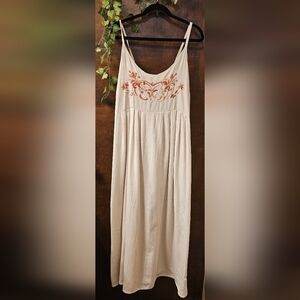 Sleeveless Embroidered Maxi Dress